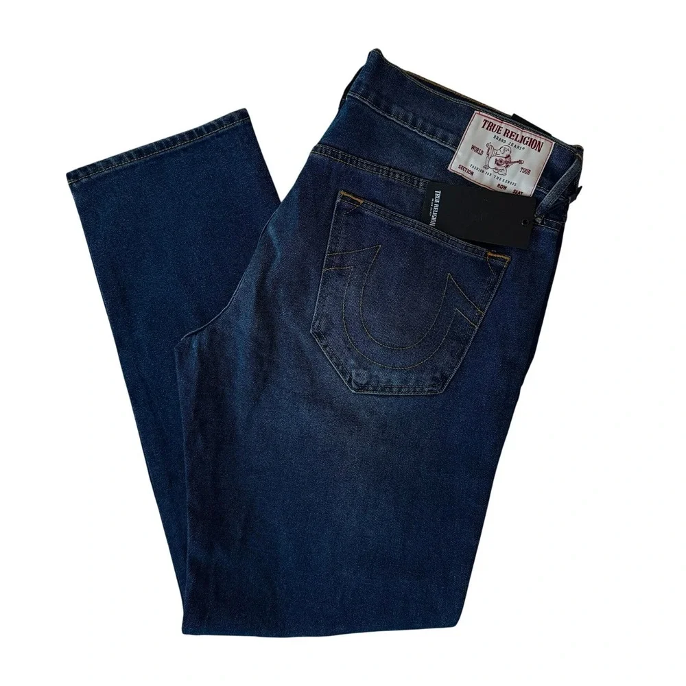 True‎ Religion Geno Relaxed Slim Fit Dark Wash Mens Jeans W36 L32